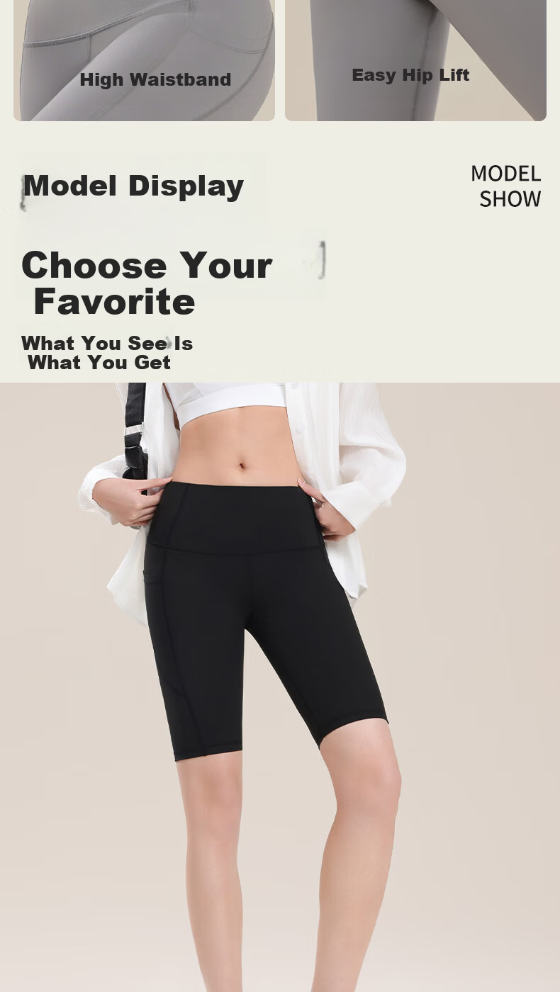 Free Style Women's 5-Inch Yoga Shorts High-Waist Hip-Lifting Outdoor Cycling Pilates Sports Fitness Training Shorts Spring Summer 6