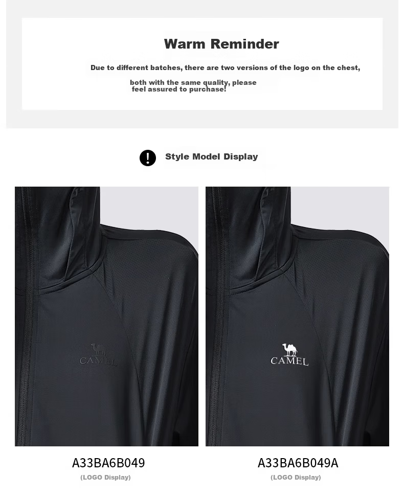 CAMEL Wang Junkai Edition Original Yarn Sun Protection Jacket Women High SPF Ice Cooling Quick-Dry Outdoor Skin Jacket O002 2XL 3