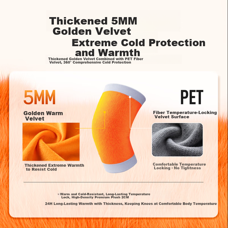KYOLENS Japanese Fleece-Lined Knee Brace Warmth for Old Cold Legs Joint Synovitis Men and Women Meniscus Injury Effusion Cold Protection 2