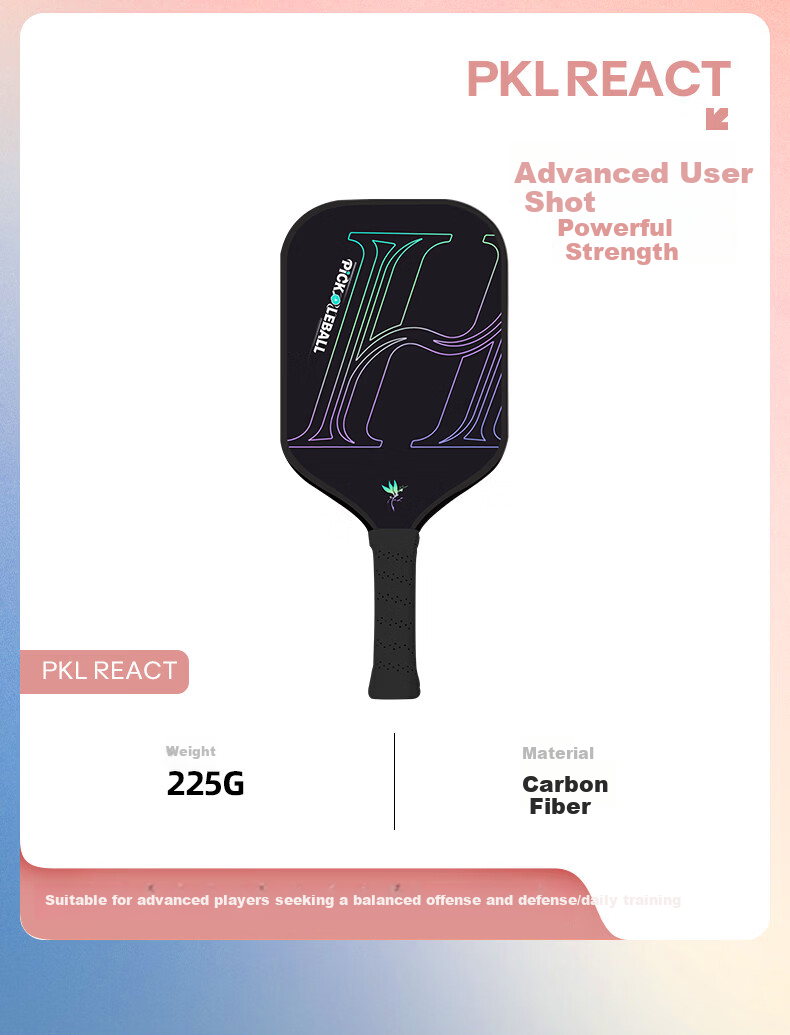 HEMMON Pickleball Paddle Fiberglass Double Paddle Set for Kids and Adults Beginner Universal 5