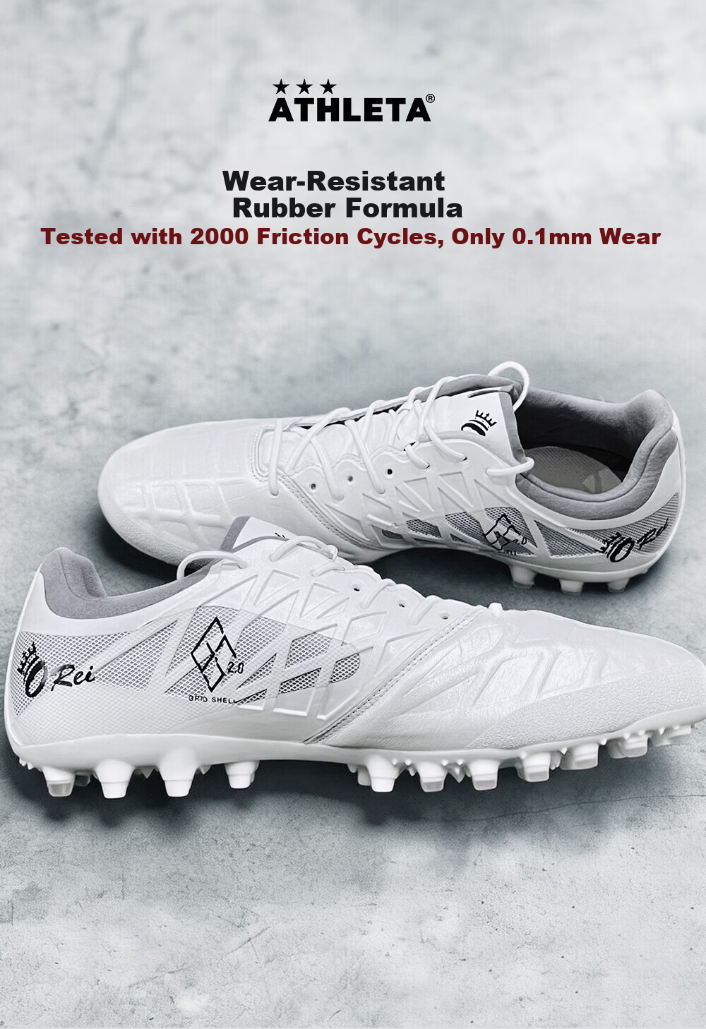 ATHLETA Kangaroo Leather Soccer Shoes MG Short Stud Artificial Grass Mid-High-End Competition Training Men's Cleats 13