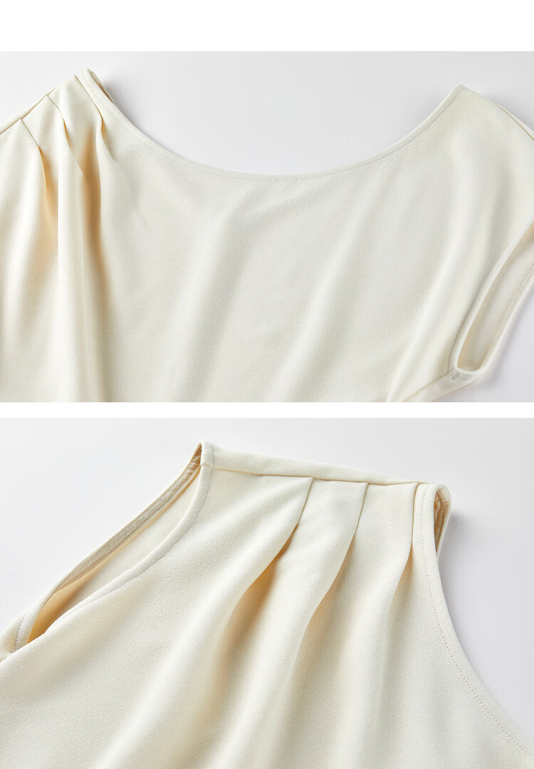 Shangdu Bila Elegant Temperament Short Sleeve Dress Women Spring Summer Off-Shoulder Pleated Slimming A-Line Mid-Length Dress 27