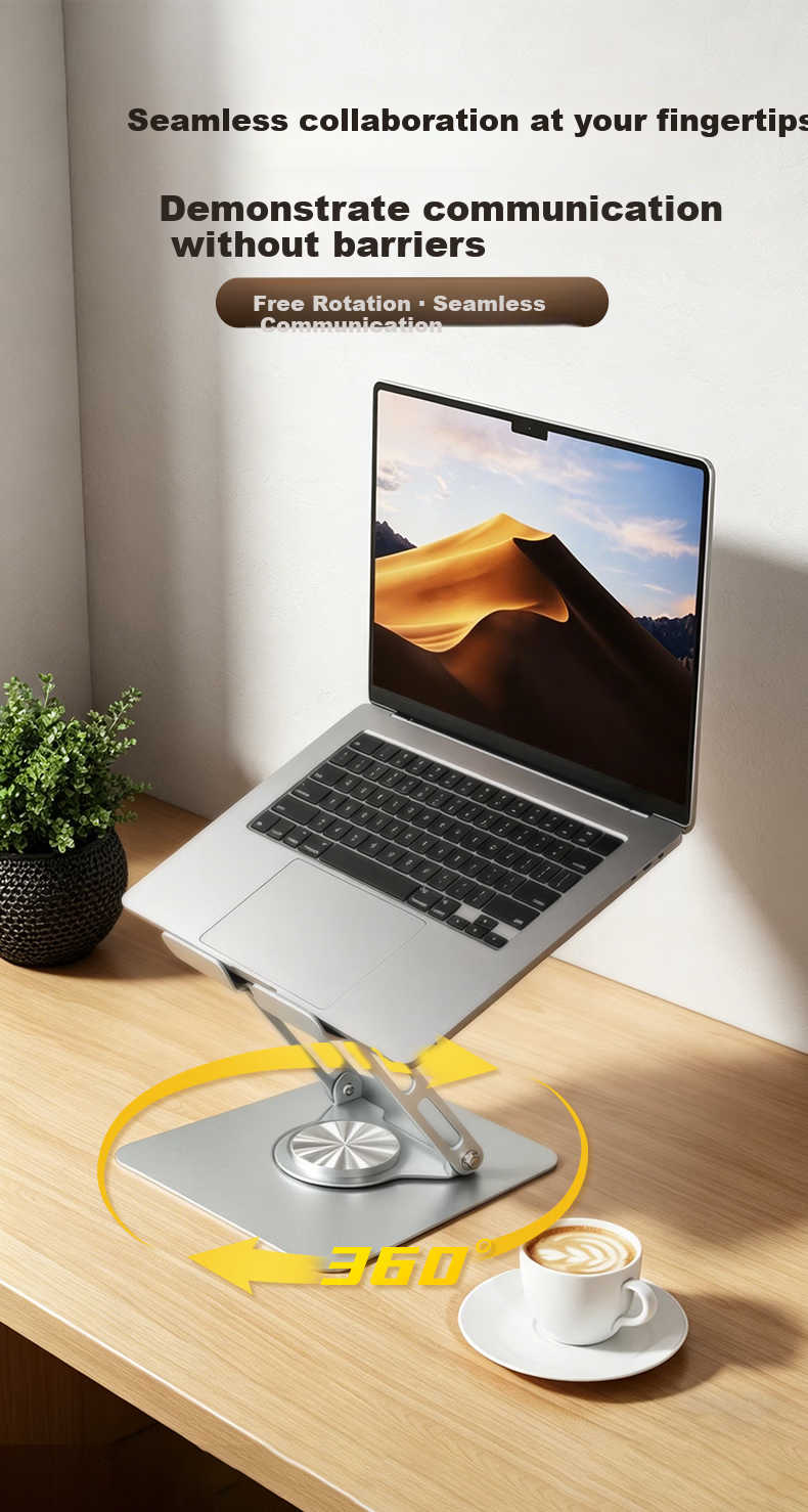 ASUS Laptop Stand, 360° Rotating Computer Stand, Infinite Height Adjustment, Foldable, Dual-Axis Adjustable Cooling Riser, Suitable for ASUS, Xiaodou/Xiaomi/Lenovo AR1 Pro 3