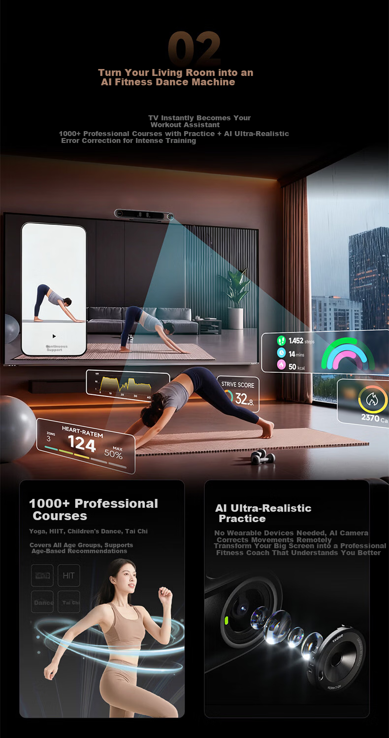 TUDOO Tbox TV AI Box Kids Learning Fitness Mirror Motion Sensor Game Smart 4K Ultra HD Box 8