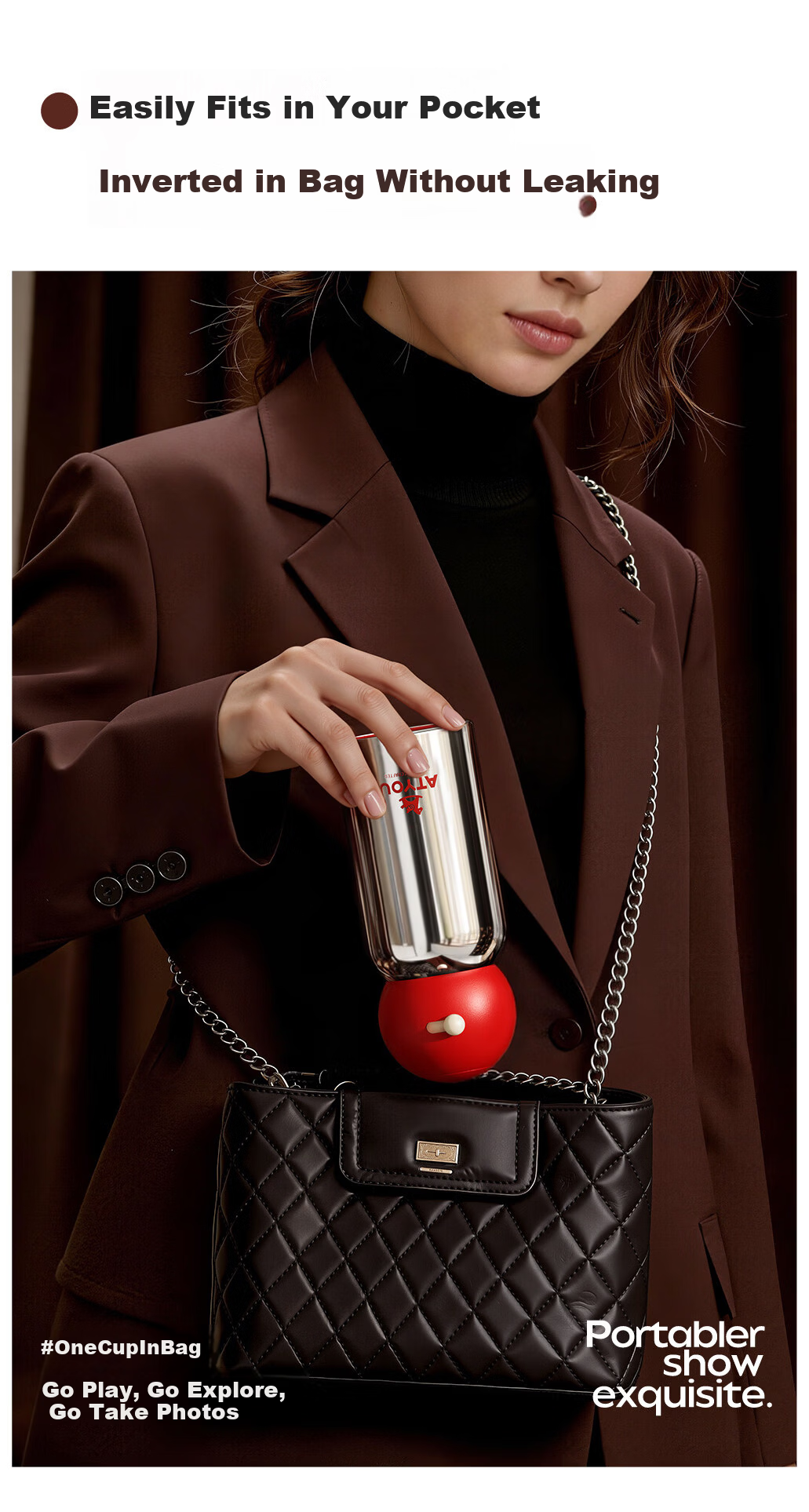 ATYOU Mini Insulated Coffee Cup for Women High-Value Small Portable Pocket Water Bottle Gift 26 New Model 6