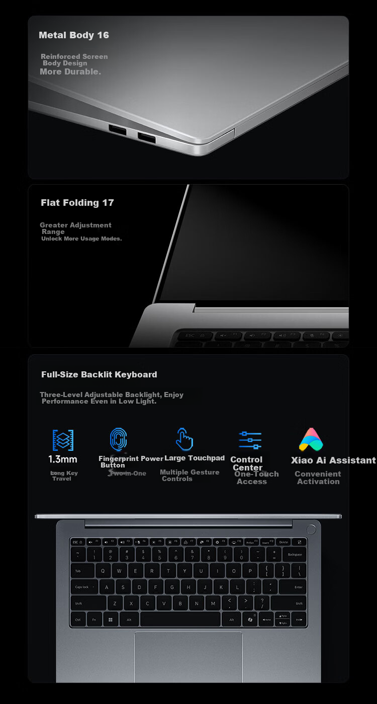 Xiaomi Redmi Book 16 2026 Core Ultra5 2.5K 120Hz High Refresh Rate Lightweight Laptop 32GB 1TB 15