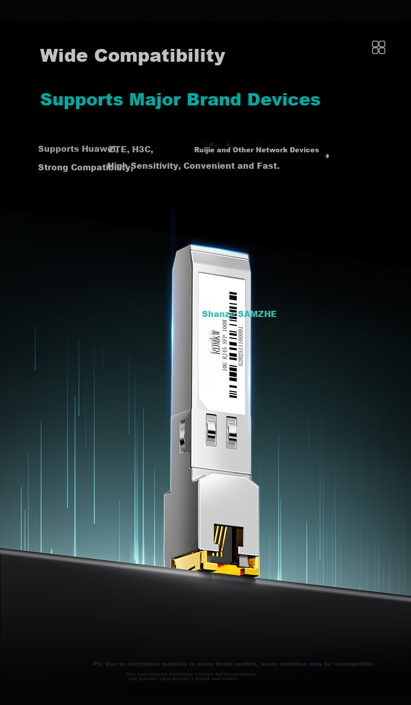 Sanze [Hot Sale Recommendation] 10G Optical to Electrical Module SFP+ 10G Ethernet Port Module Fiber to Network Port 10G/5G/2.5G Compatible with Huawei/H3C RDMKW 3