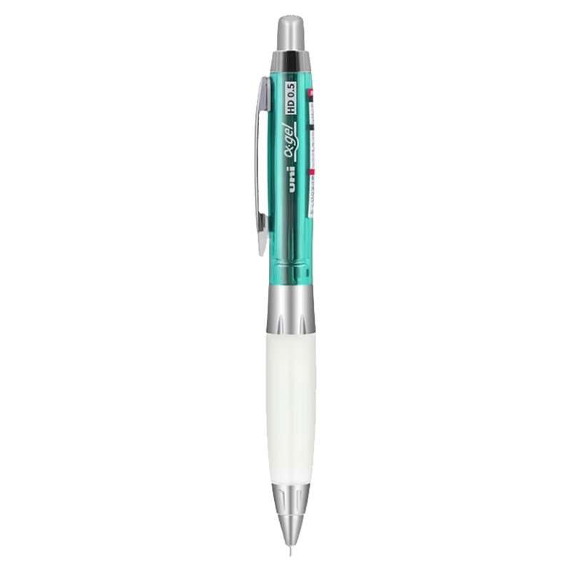 Uni Mitsubishi (Uni) Swing-Out Core Automatic Pencil, Soft Rubber Grip, Student Activity Pencil M5-618GG, 0.5mm, White Rubber Green Shaft