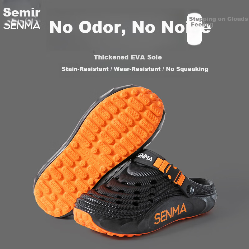 Semir Men's Hollow-out Sports Slippers Summer Outdoor Sandals 2026 New Beach Shoes