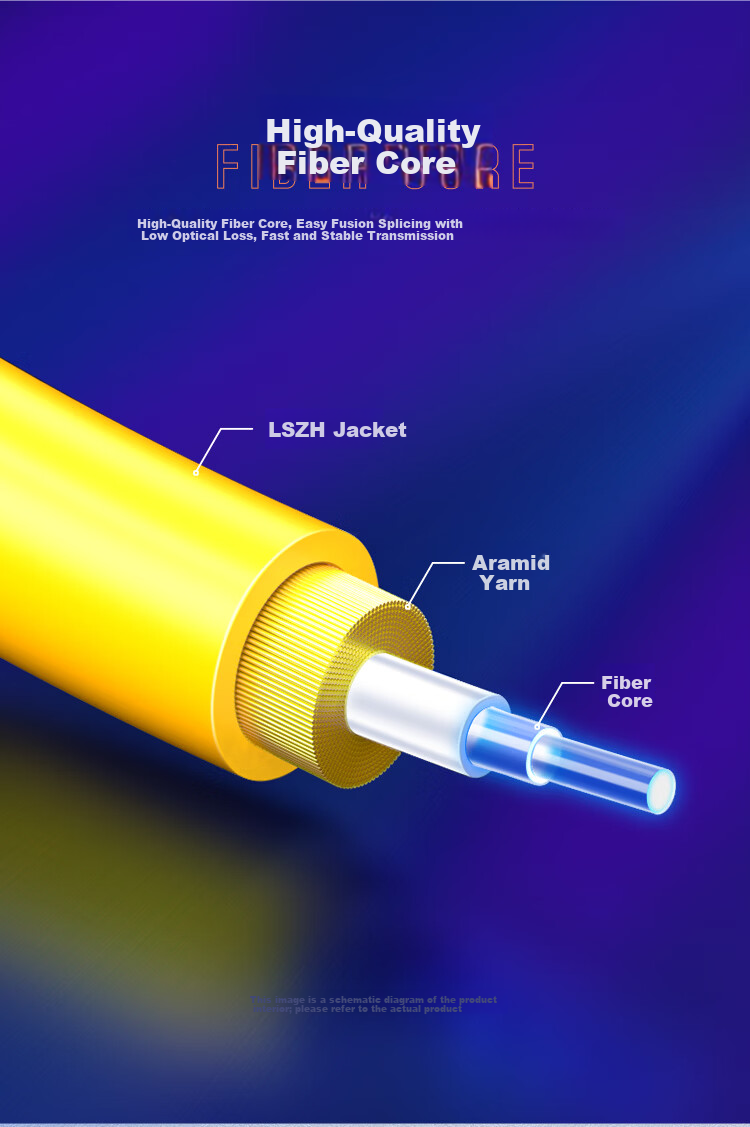 Z-TEK Telecom Grade Fiber Optic Patch Cord SC-SC Single Mode Simplex Tail Fiber Flame Retardant Low Smoke Halogen-Free Fiber Optic Cable 2m ZY-SCSC02 15