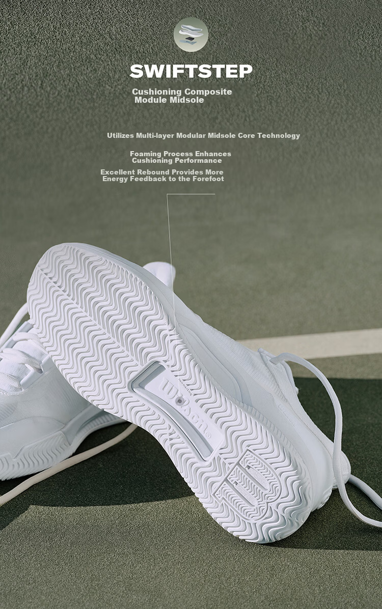 Wilson Intrigue Tour Women's Durable Shock-Absorbing Comfortable Professional Tennis Shoes 6
