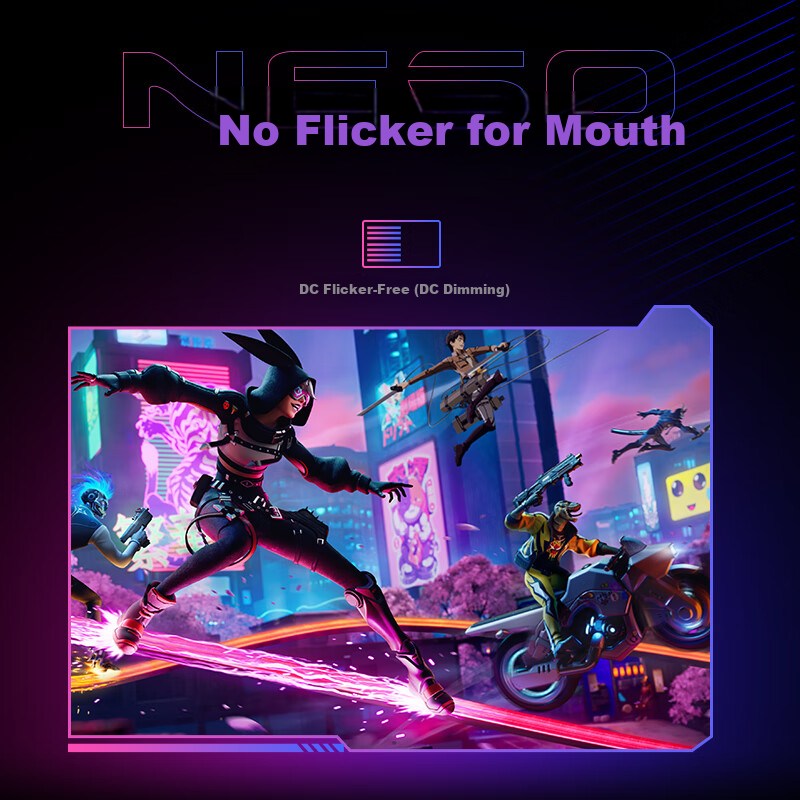 NESO 23.8-inch IPS Full HD 180Hz High Refresh Rate Micro-Edge HDR Low Blue Light Flicker-Free Ice Blue Office and Light Gaming Monitor 24D2B