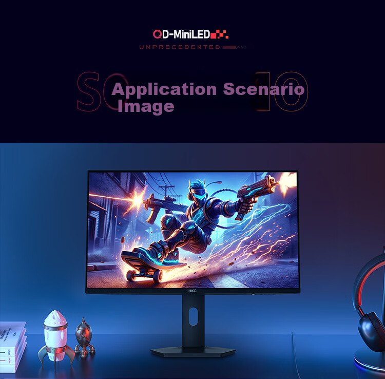 HKC 27-inch 2K 340Hz 1152-Zone MiniLED QD Quantum Dot HDR1400 High Brightness 320Hz Gaming PC Rotatable Adjustable Monitor G27M5Pro 21