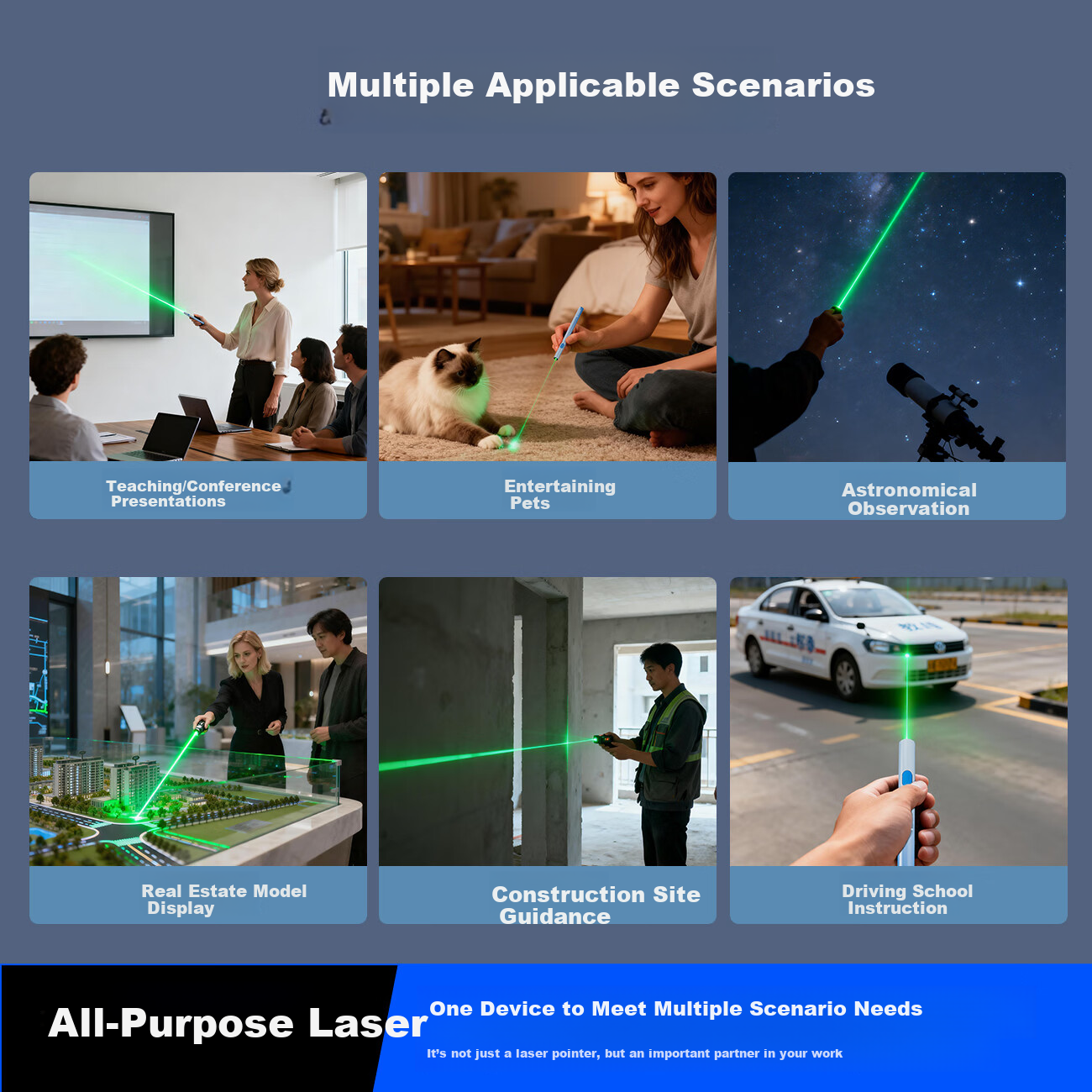 Dexu Green Laser Pointer LED LCD Outdoor Infrared Desert Astronomy Star Pointer Real Estate Teaching Driving Construction Business Tour Cat Teaser Rechargeable Laser Indicator Light