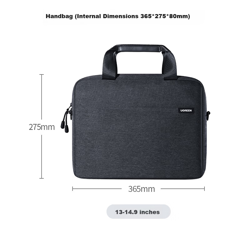 Ugreen Laptop Tablet Sleeve Bag Large Capacity 14.9 Inch Compatible with Apple MacBook Neo/Pro/Air Huawei Lenovo Xiaomi Asus 8