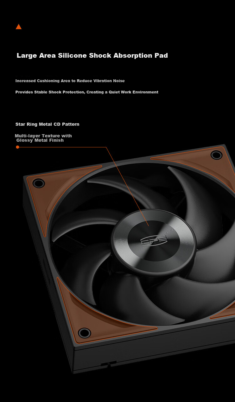 PCCOOLER Curved Blade F5T120 White 12cm Case Fan (PWM Daisy Chain/Double Ball Bearings/Includes 4 Locking Screws) 8