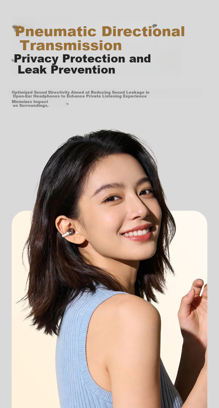 Jiyin [Slight In-Ear Sports Ear Clip] Bluetooth 6.0 Ear Clip Open-Style Running Music Gaming Noise-Cancelling Long Battery Life Bone Conduction Concept Wireless Ear Hook V17 12