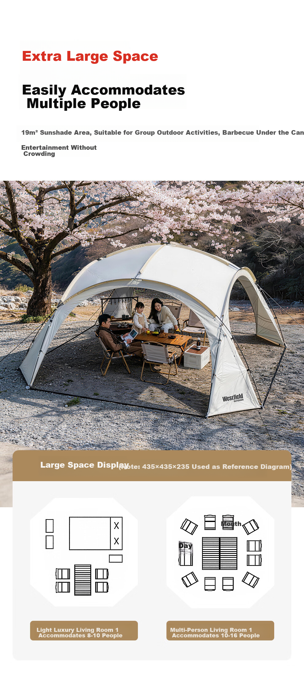 Westfield Outdoor Feiyun Nest Spherical Dome Canopy Sunshade Curtain Accessories 3