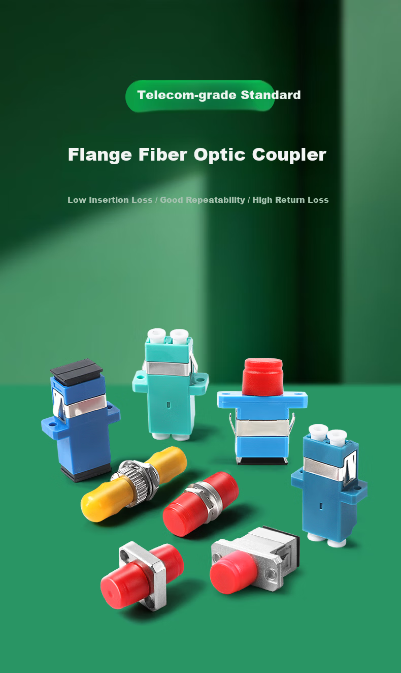 Hengpu Fiber Optic Adapter LC/UPC Duplex Single Mode Engineering Telecom Grade Coupler/Flange/Extension Adapter 1 Piece HP-LC11 1