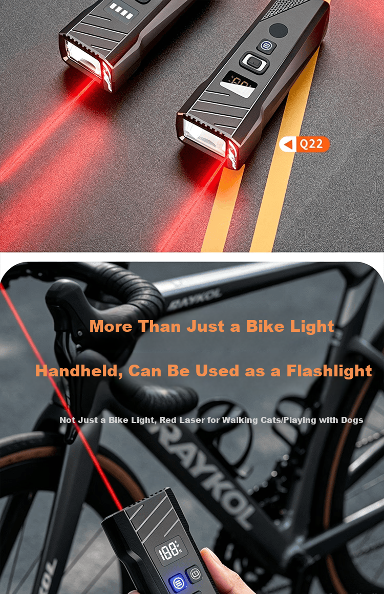 Cavalry Bicycle Front Light High Brightness Long Range Rechargeable Flashlight Outdoor Portable Mountain Bike Night Riding Lamp 10