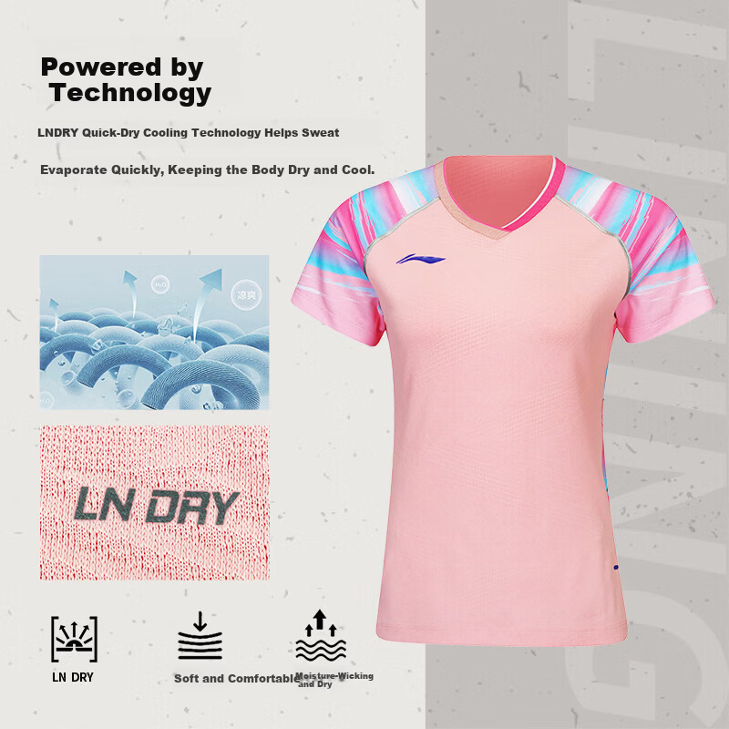 Li-Ning Badminton Outfit, International Star Competition Uniform, Professional Match Top for Men And Women, Sports Apparel 4