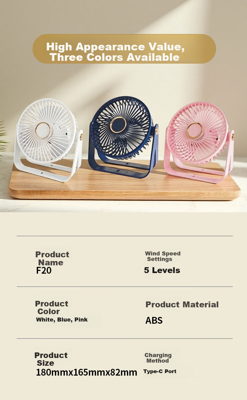 Yueke USB Mini Fan, Portable Handheld Clip-On Fan for Outdoor, Office, Dormitory, Small Night Light, Sleep Aid, Desktop And Tabletop Small Electric Fa 8