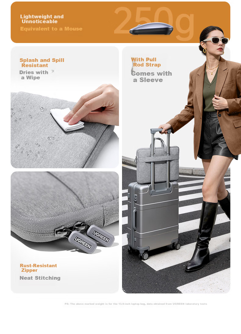 Ugreen Laptop Bag Sleeve Protective Case Portable 14.9 Inch for Apple MacBook Neo/Pro/Air Lenovo Huawei Xiaomi Asus 4