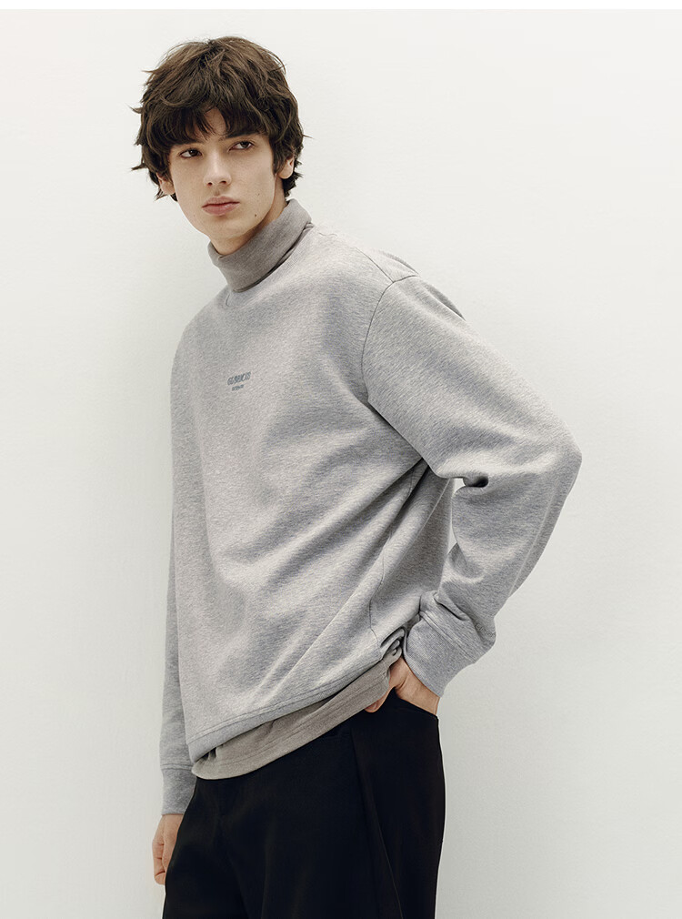 Semir Wang Anyu Collaboration Series Aerospace Sweatshirt Men Autumn Soft Cotton Heavyweight Casual Couple Long Sleeve 23