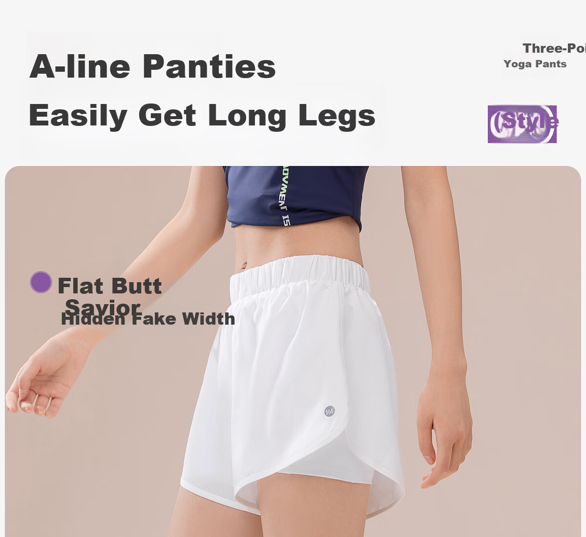 361° Women's Sports Running Shorts Anti-Exposure Yoga Layered Fitness Shorts 4