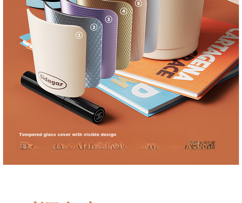 Shidajia Insulated Stainless Steel Women's Water Bottle Compact Portable Coffee Cup High-Value Car Mug 14