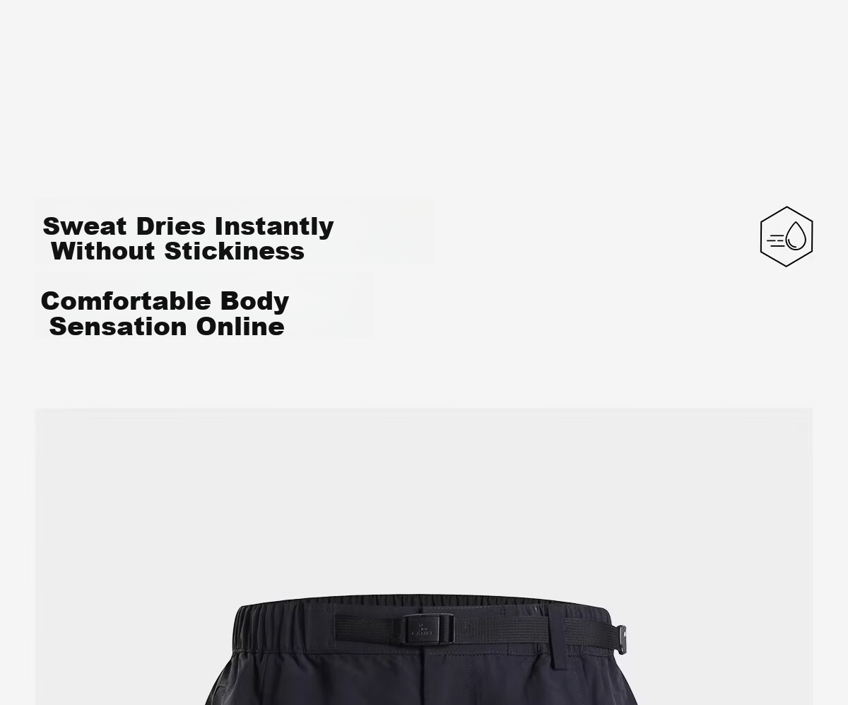 CAMEL Men's Outdoor Quick-Dry Shorts 26 Summer Breathable Sweat-Absorbing Cooling Sun-Protective Cargo Hiking Sports Shorts 3030 11