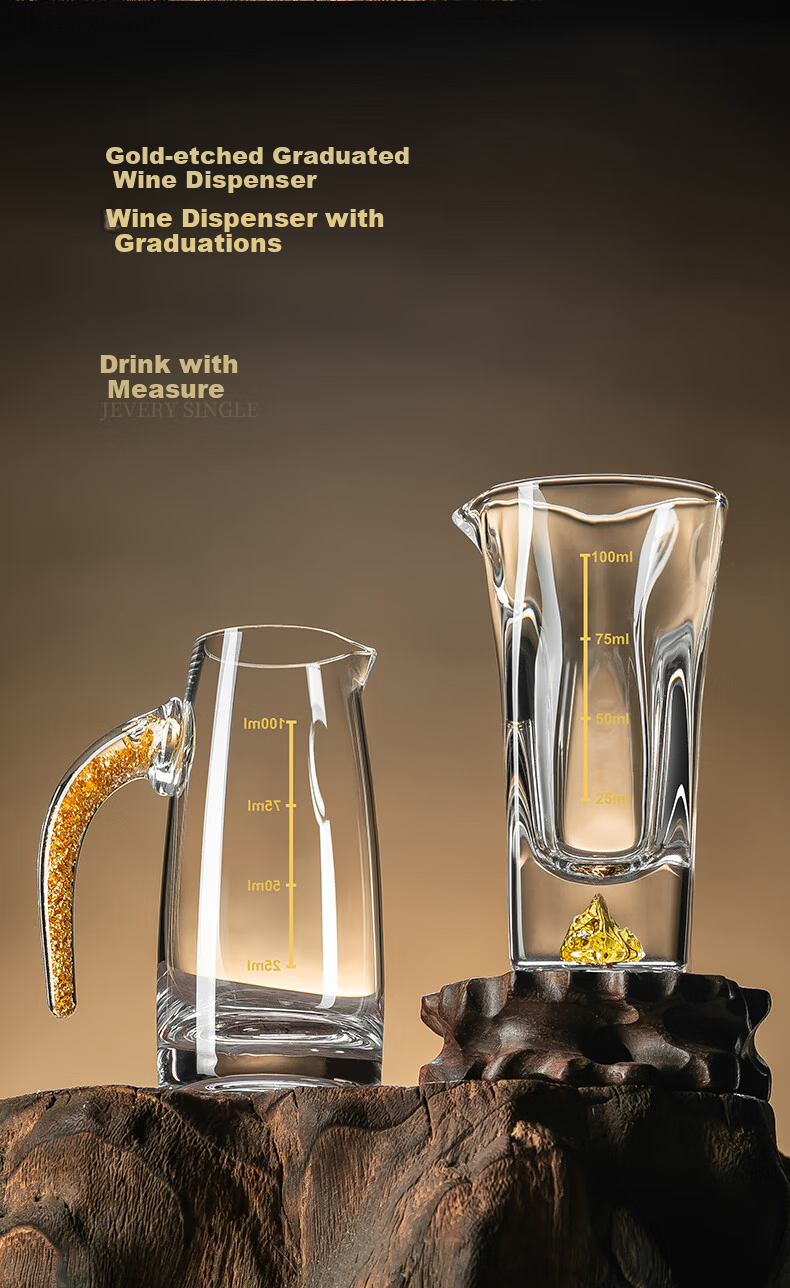CRISTALGLASS Premium Baijiu Glass Decanter Set Luxury Bullet Shot Glasses Crystal One-Bite Cup Holder Barware Set 3