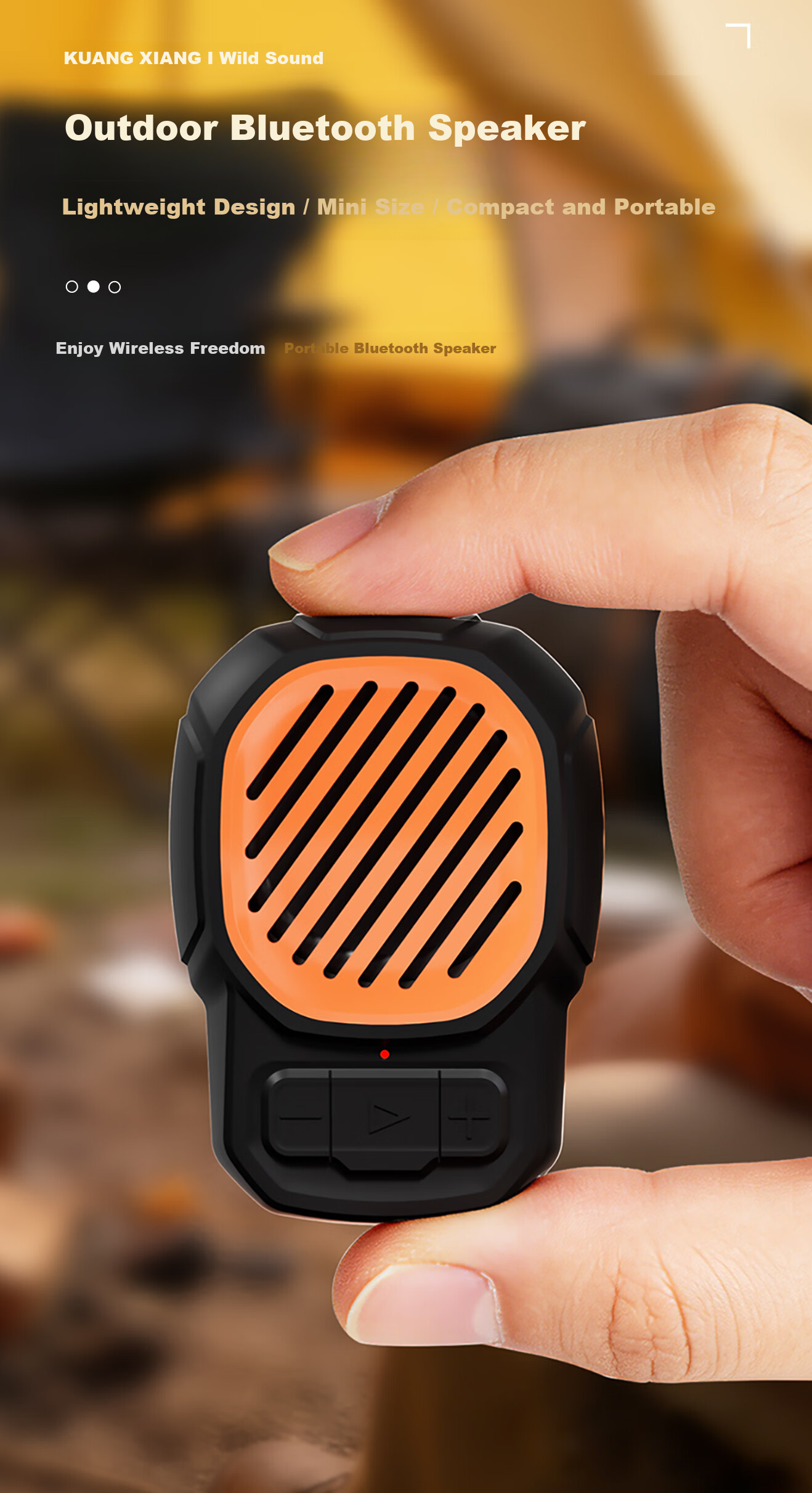 Kuangxiang Wearable Bluetooth Speaker Waterproof Built-in Microphone Clip Mini Speaker Suitable for Men Women Fathers Mothers Gift Choice 1