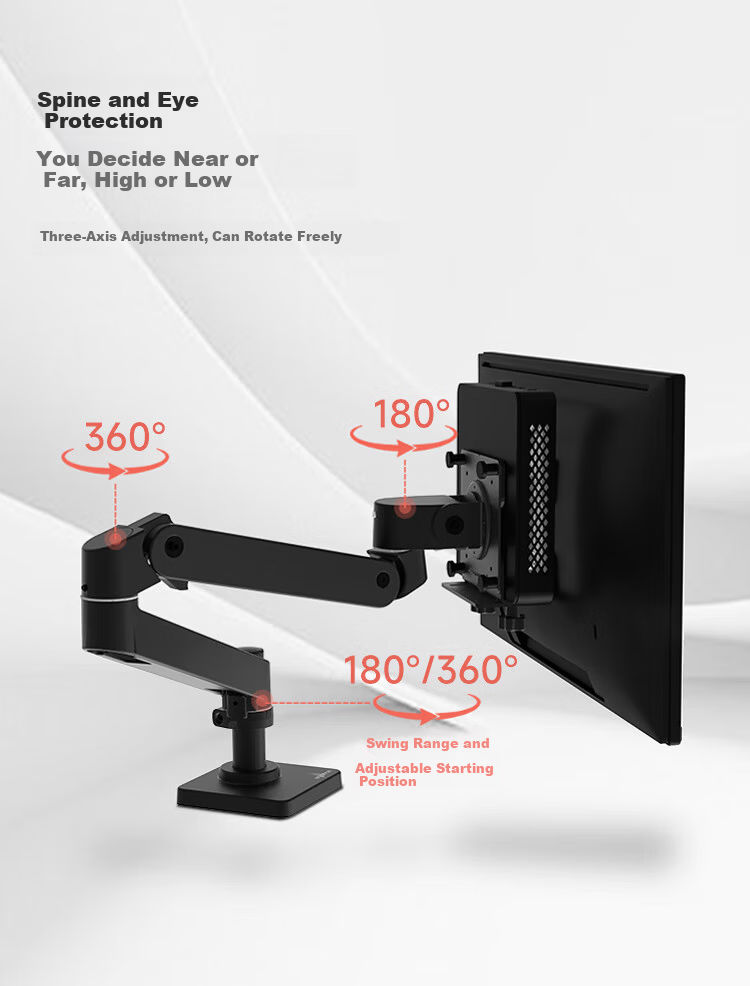 ERGOTRON LX PRO Desktop Monitor Arm Adjustable Lift Mechanical Arm 45-682-290 Bright White 9