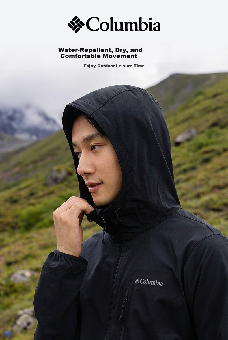 Columbia Men's Water-Repellent Cloud Feel Softshell Hiking Jacket WE3966 010 M Spring Summer 2026 Outdoor New Arrival 1
