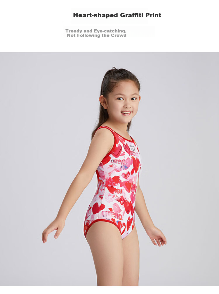 Arena Girls' Professional Training Sleeveless One-Piece Triangle Swimsuit for Youth 5
