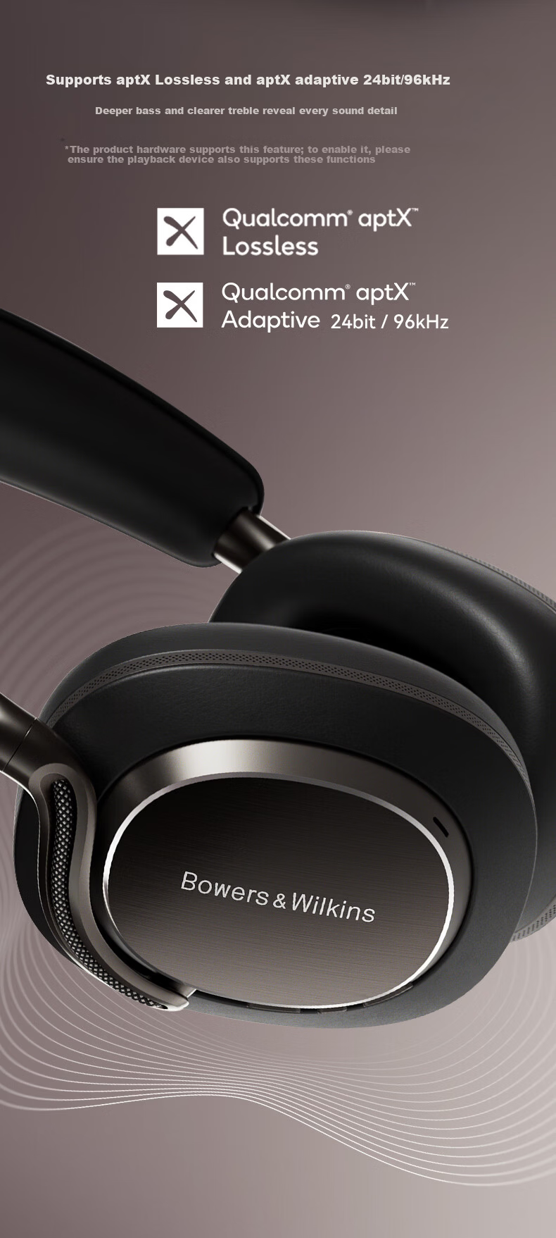 Bowers & Wilkins Px8S2 [New Flagship Release] Wireless HiFi Over-Ear Bluetooth Headphones B&W Smart Active Noise Cancelling High-Fidelity Music Gift Matte Black 3