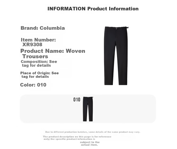 Columbia Women's Casual Pants Spring Summer 2026 Outdoor Sports Comfortable Breathable XR9308 010 L 2