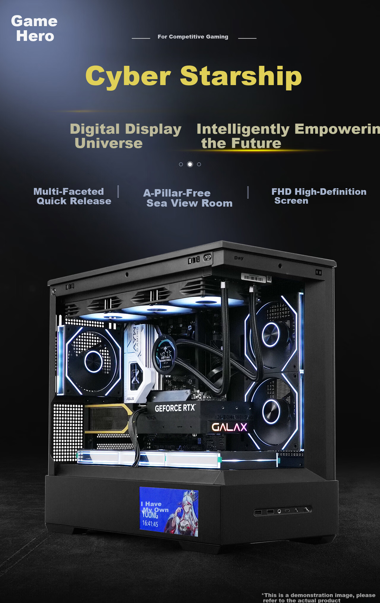 Game Hero Cyber Starship Desktop Gaming PC AI (AMD R7 9700X RTX 5060 Ti 8GB GPU 16GB RAM 1TB SSD) 1