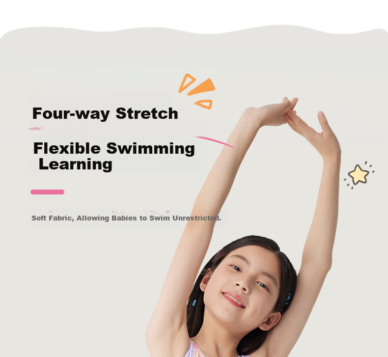 ANTA Children's One-Piece Swimsuit for Girls, Square-Leg Professional Training Swimwear for Older Kids, Teenagers, Beginners, Swimming Equipment, Purple, Size 120 6