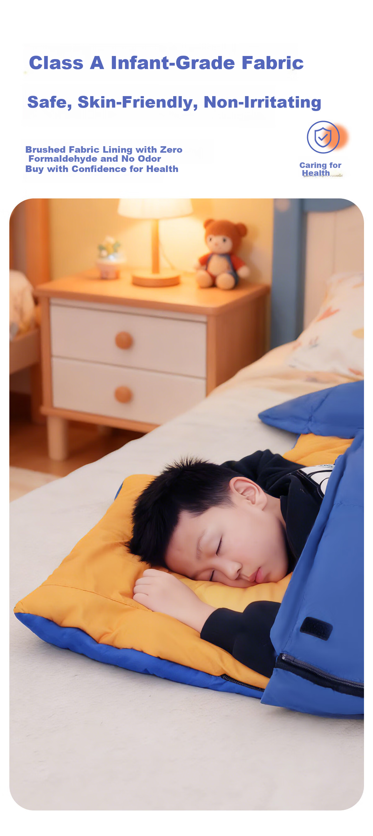 TAN XIAN ZHE Kids Sleeping Bag Outdoor Portable Lightweight Warm Cotton Sleeping Bag Four Seasons Universal Single Nap 5