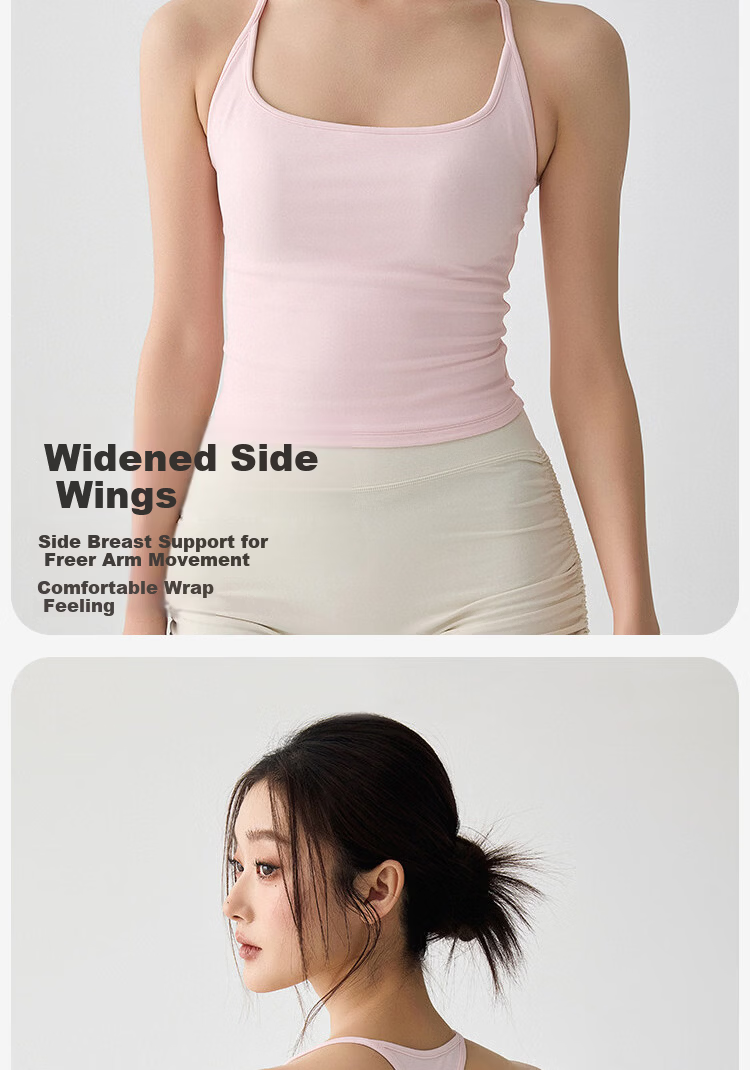 Free Style Women's Sports Bra with Padding Yoga Backless Camisole Pilates Training Running Fitness Bra Spring Summer 5