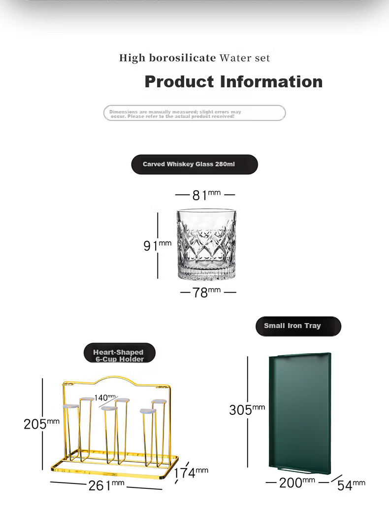 FANKAQI Luxury High-End Home Crystal Whiskey Glass Set High-Value Gift for Housewarming and Birthday 5