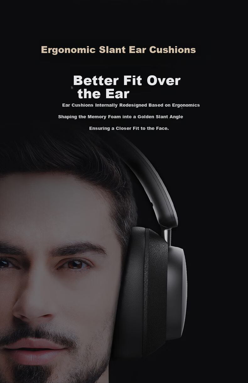 Honor Choice Over-Ear Noise Cancelling Headphones 2 Professional Gaming Mode Wireless Bluetooth Dual Gold Certification Camellia Gold 10