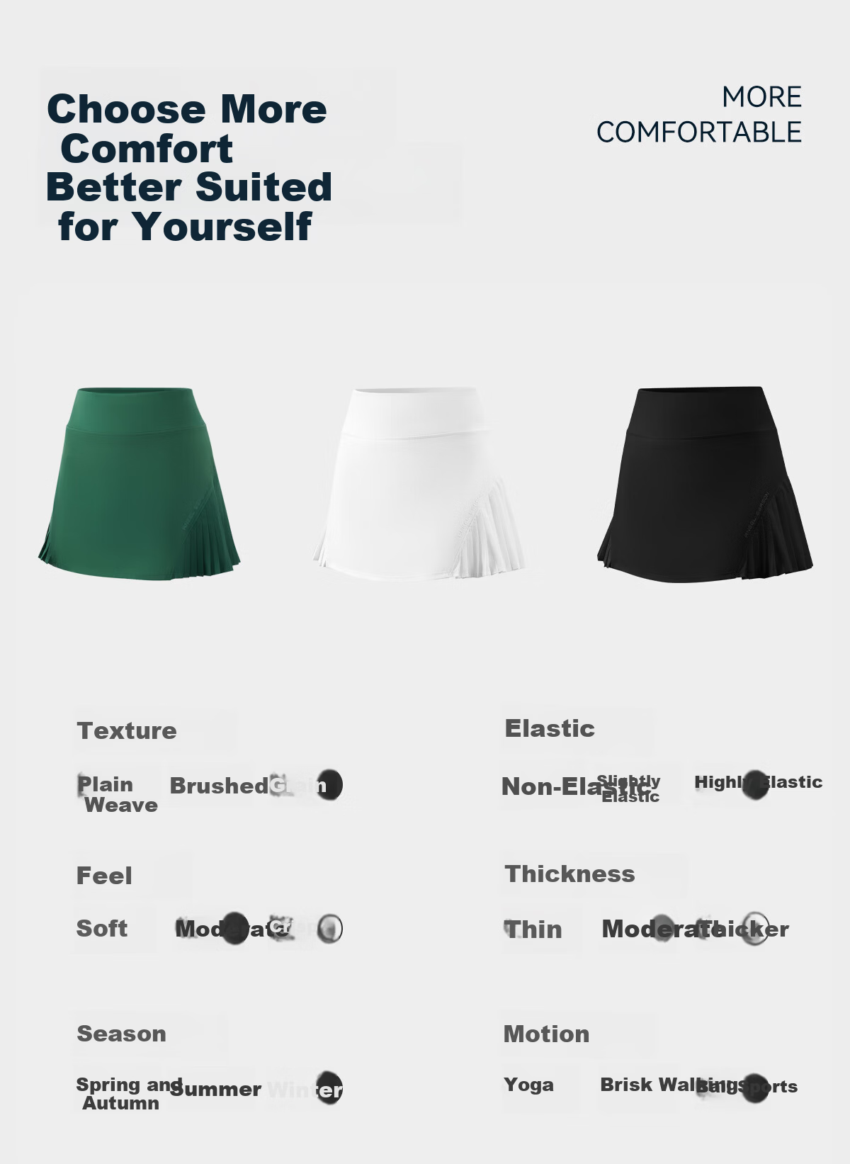 Angel Season Sports Yoga Pleated Tennis Skirt for Women 2026 Spring Summer New Badminton Skirt Tennis Dress Anti-Exposure Skirt 14