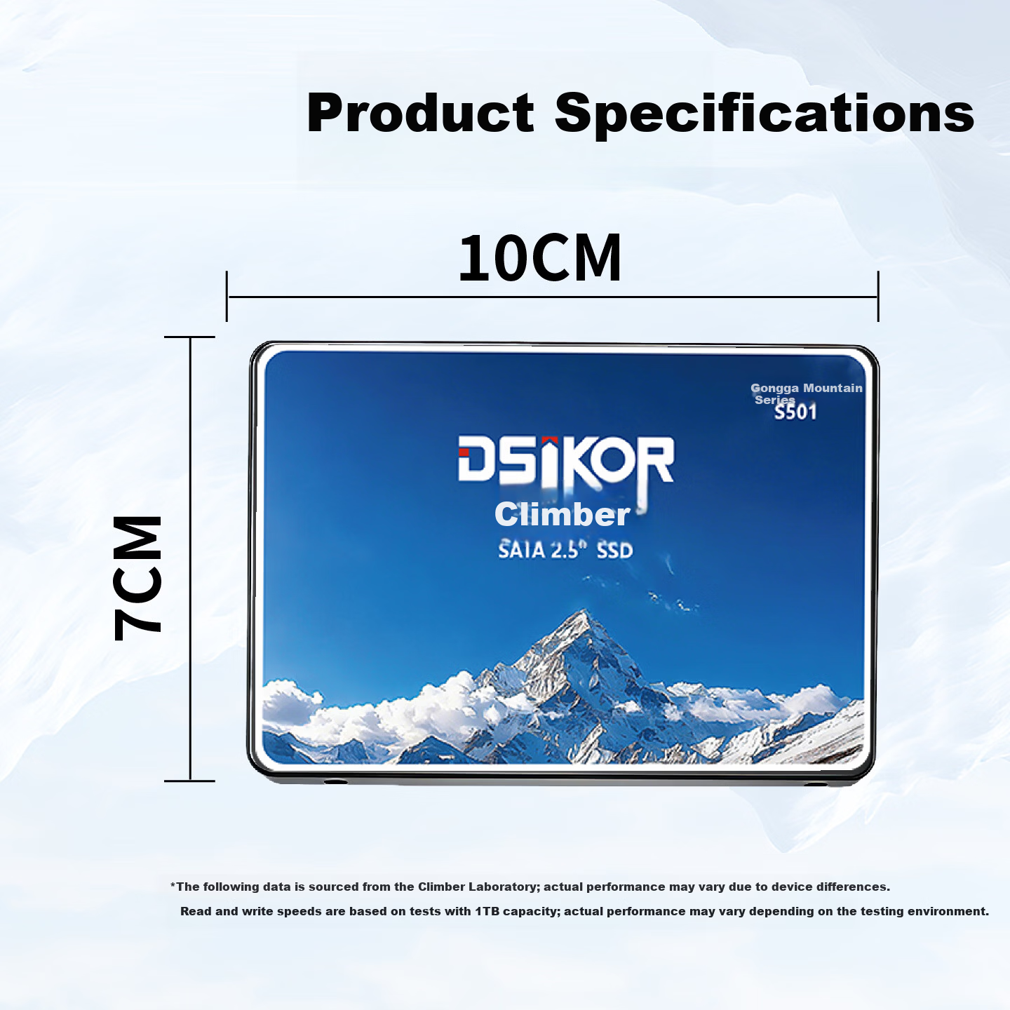 DengGaoZhe 1TB SSD Solid State Drive SATA3.0 High-Speed Premium Quality Chips 550MB/s Read Speed Desktop Laptop Storage Gongga Mountain S501 6
