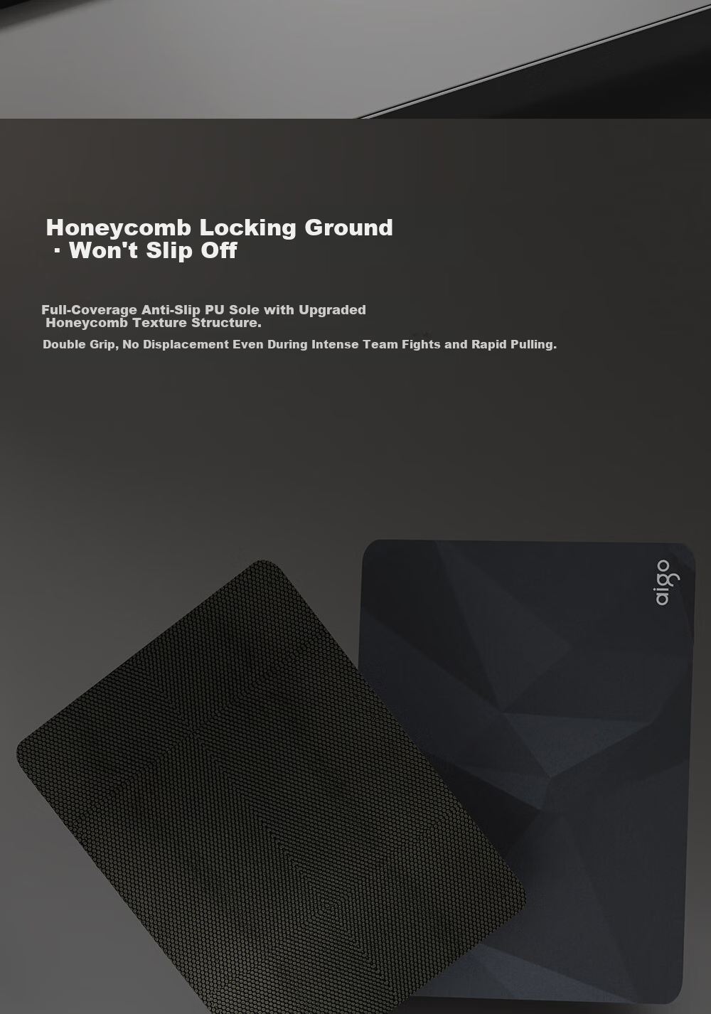 Aigo Glass Mouse Pad DMP300 Micro-Etched Tempered Glass Mat Non-Slip Office Computer Desk Mat Gaming FPS Smooth Mouse Pad Rose Red 9