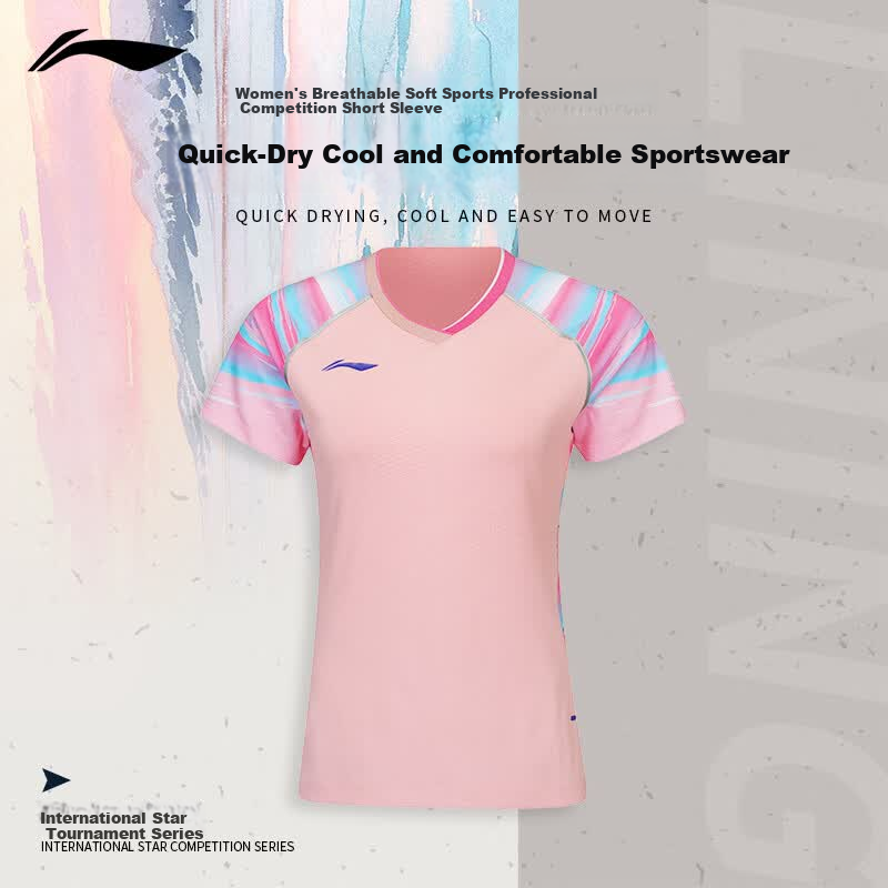 Li-Ning Badminton Outfit, International Star Competition Uniform, Professional Match Top for Men And Women, Sports Apparel 1