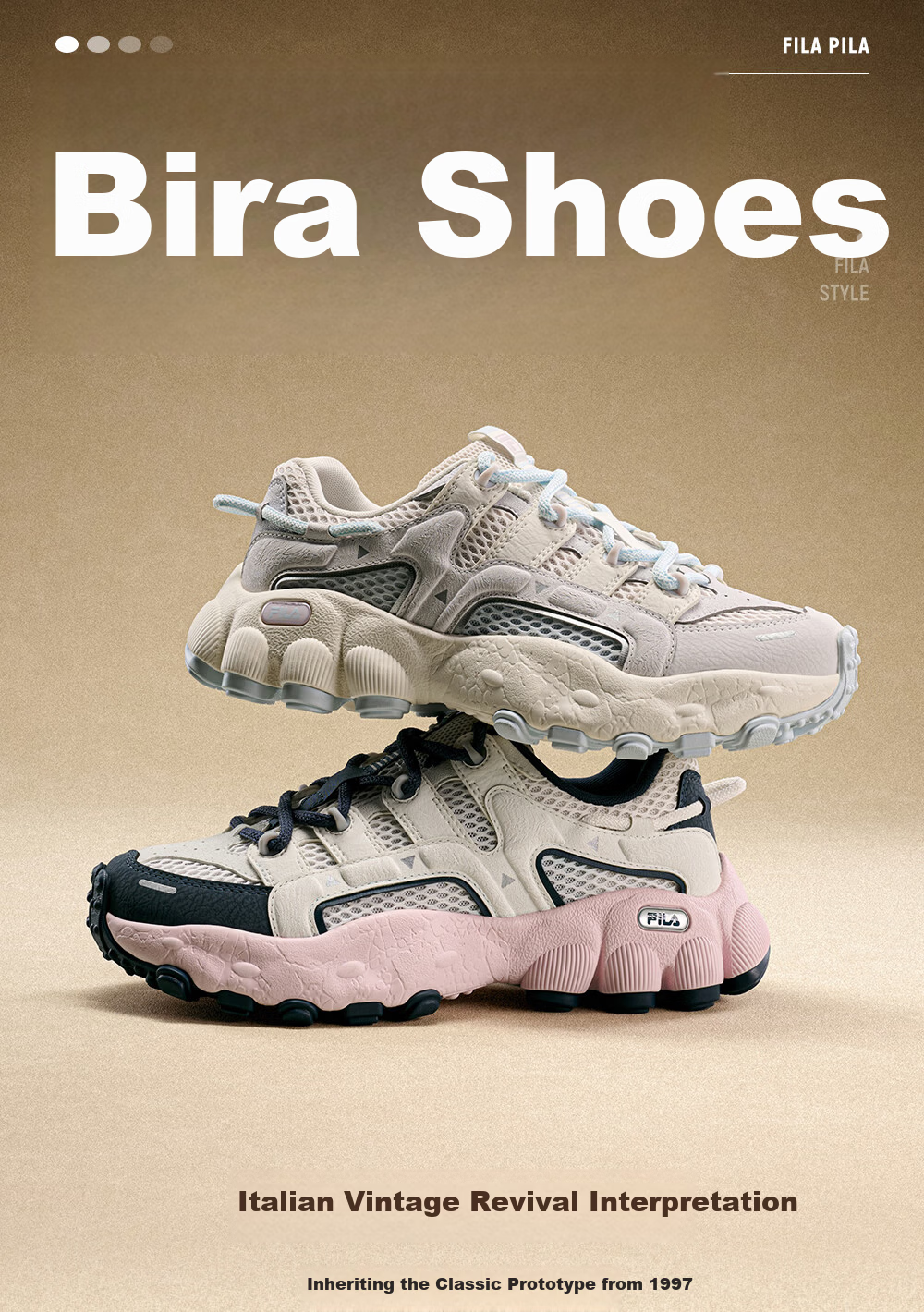 FILA Official Women's PILA Dad Sneakers 2026 Summer New Retro Casual Sports Shoes 1