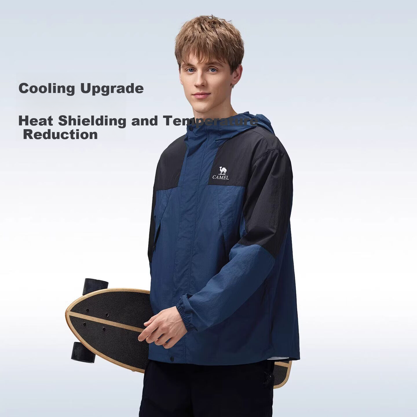 CAMEL Outdoor Sun Protection Jacket 2026 Spring Summer New UPF700+ Unisex Cooling Windproof Water-Repellent Sports Jacket 5024